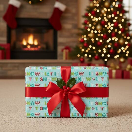 JAM Paper Shimmering Christmas Gift Wrap Set